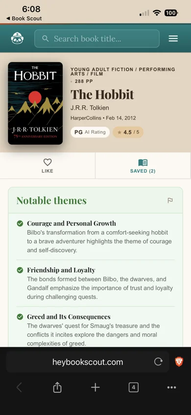 Book analysis with AI themes