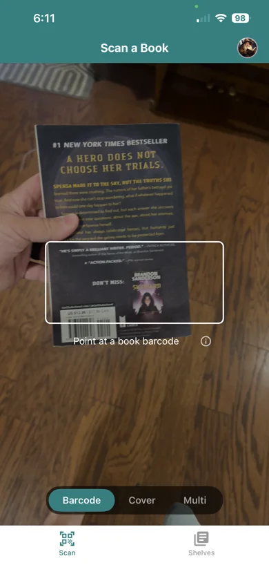 Scan a book barcode